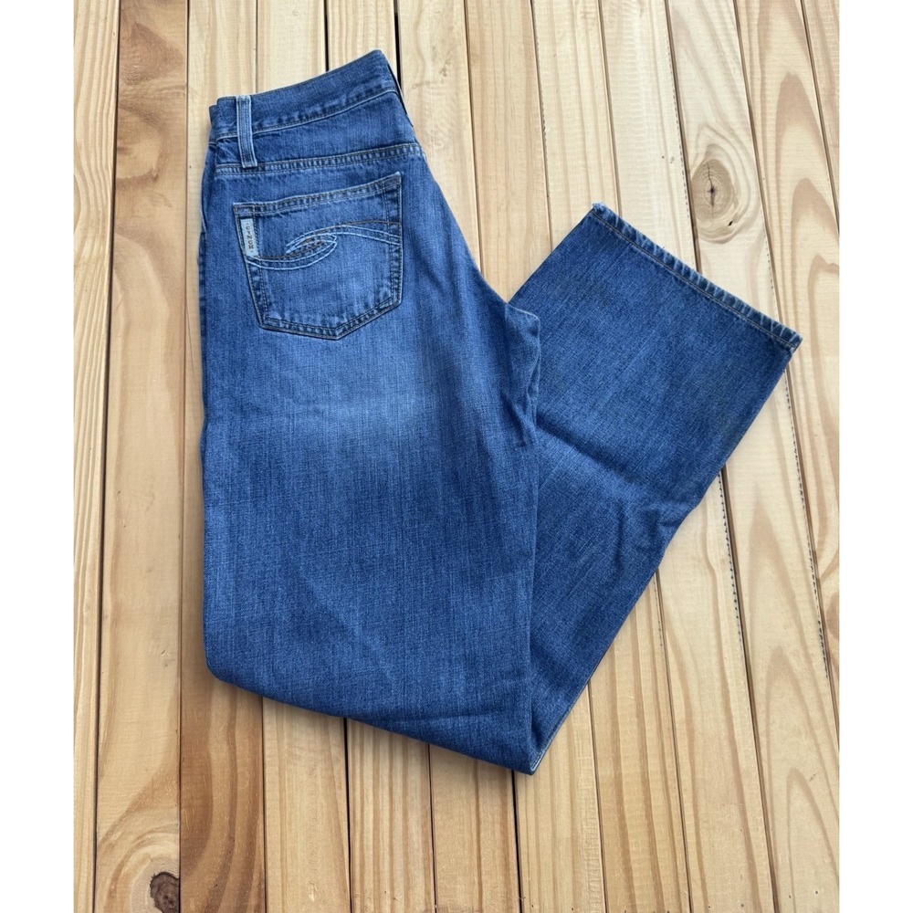 Cinch Hayes Jeans Mens 30x34 Blue Med Wash STARCHED Bootcut Cotton Denim Mexico
